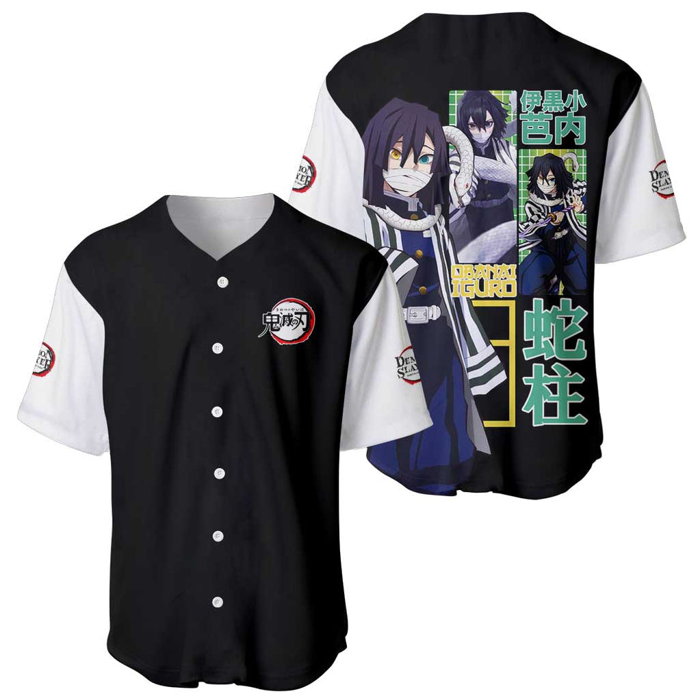 Iguro Demon Slayer Anime Style Baseball Jersey Iguro Demon Slayer Anime Style Baseball Jersey