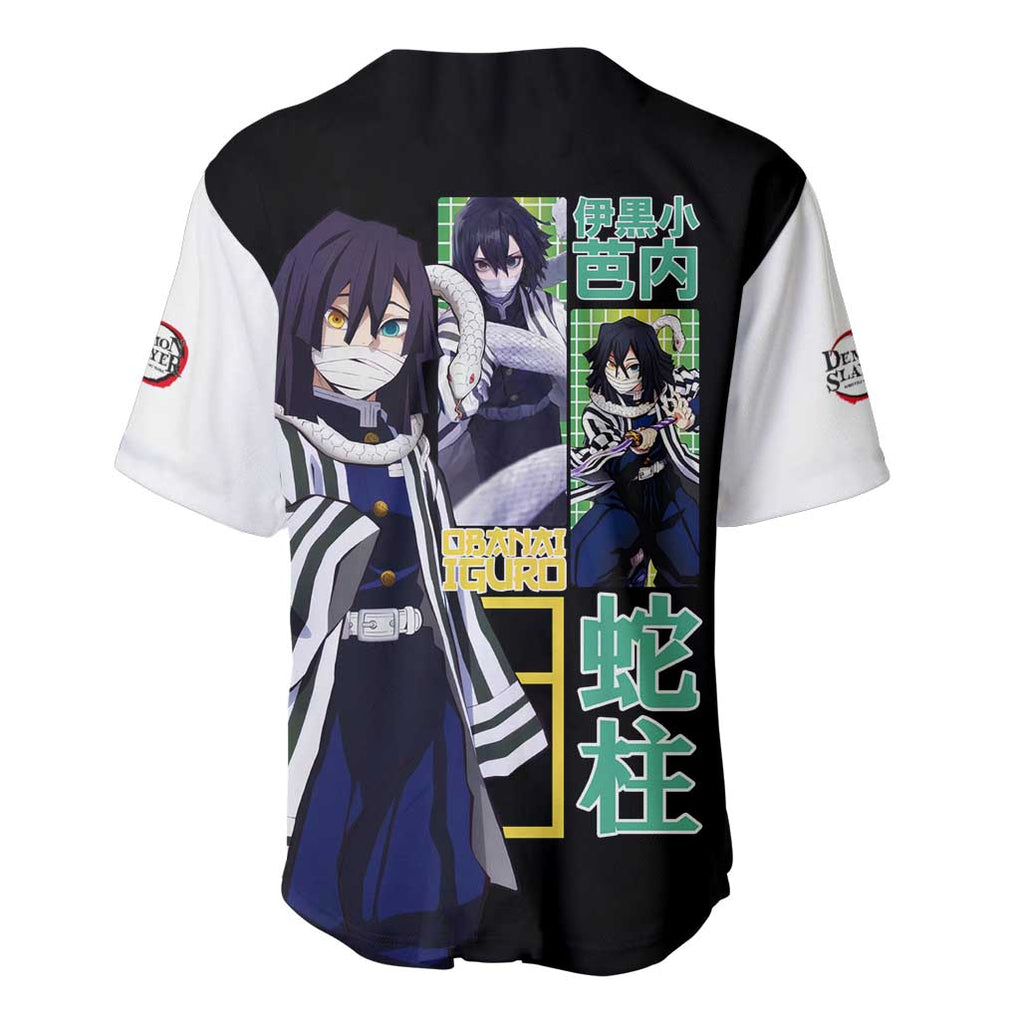 Iguro Demon Slayer Anime Style Baseball Jersey Iguro Demon Slayer Anime Style Baseball Jersey