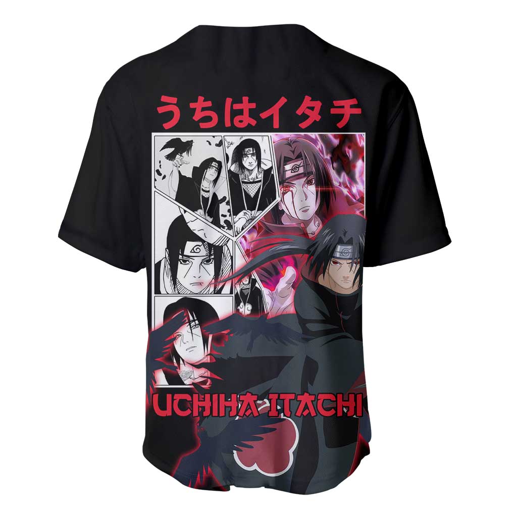 Itachi Naruto Anime Style Baseball Jersey Itachi Naruto Anime Style Baseball Jersey
