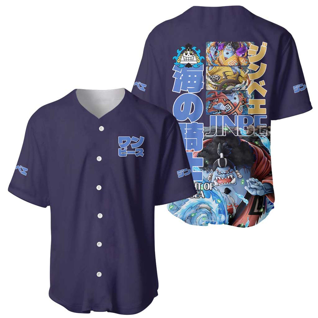 Jinbe One Piece Anime Style Baseball Jersey Jinbe One Piece Anime Style Baseball Jersey