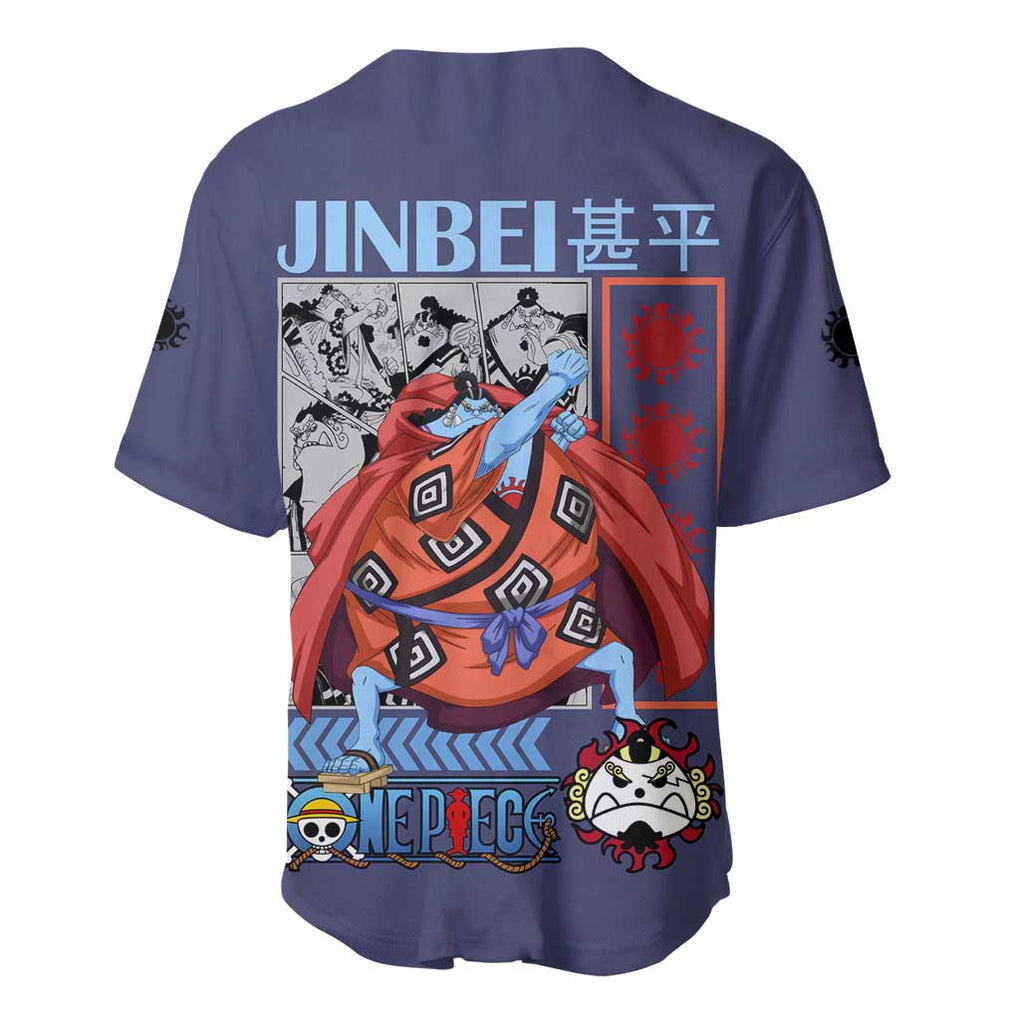 Jinbei One Piece Anime Style Baseball Jersey Jinbei One Piece Anime Style Baseball Jersey