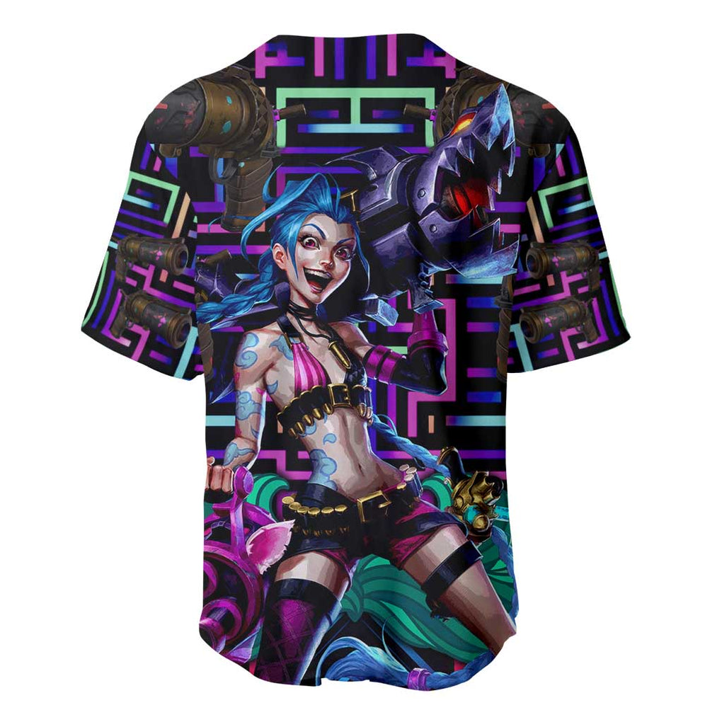 Jinx Arcane League Trippy Game Baseball Jersey Jinx Arcane League Trippy Game Baseball Jersey