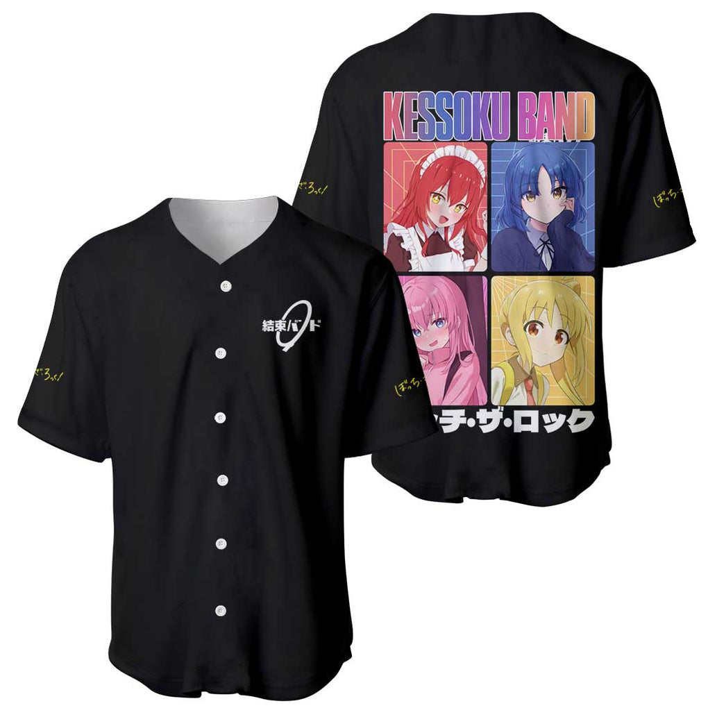 Kessoku Band Bocchi Anime Style Baseball Jersey Kessoku Band Bocchi Anime Style Baseball Jersey