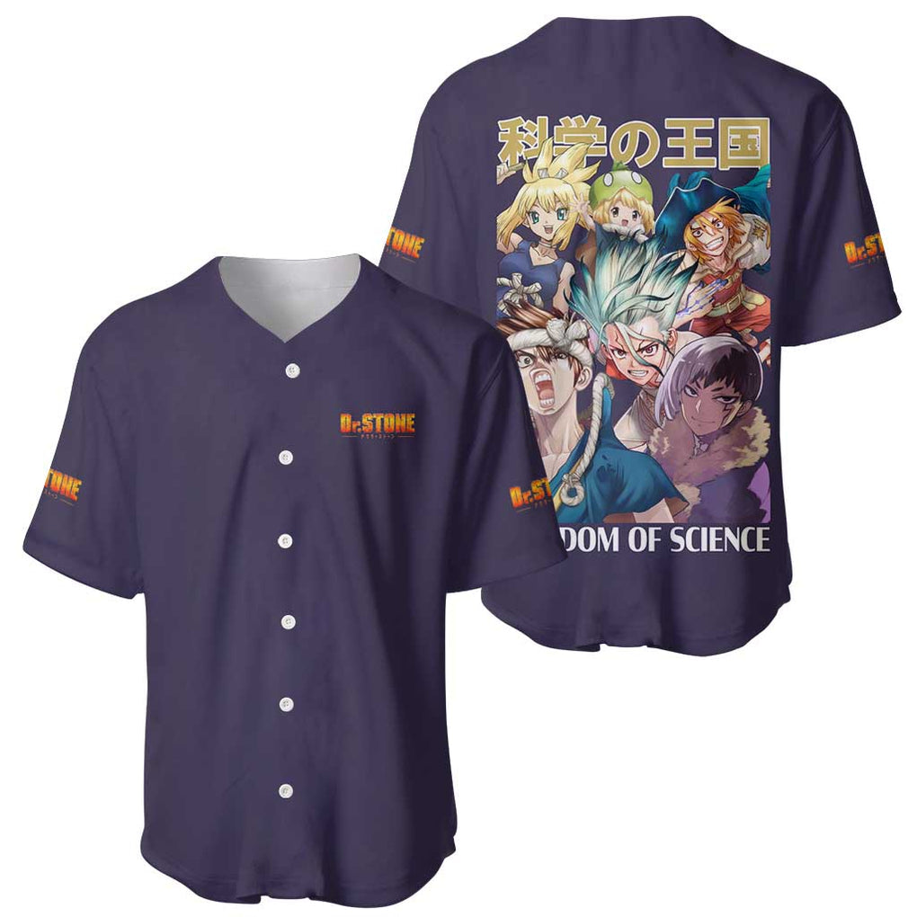 Kingdom Of Science Anime Style Baseball Jersey Kingdom Of Science Anime Style Baseball Jersey