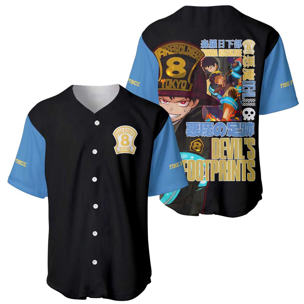 Kusakabe Fire Force Anime Style Baseball Jersey Kusakabe Fire Force Anime Style Baseball Jersey