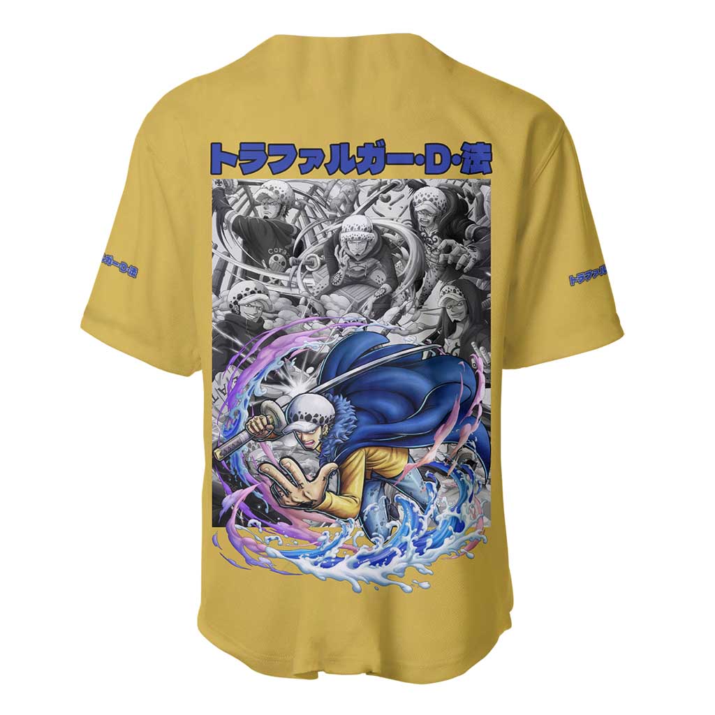 Law One Piece Anime Style Baseball Jersey Law One Piece Anime Style Baseball Jersey