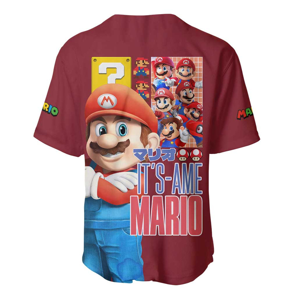 Mario Bros 3d Game Baseball Jersey Mario Bros 3d Game Baseball Jersey