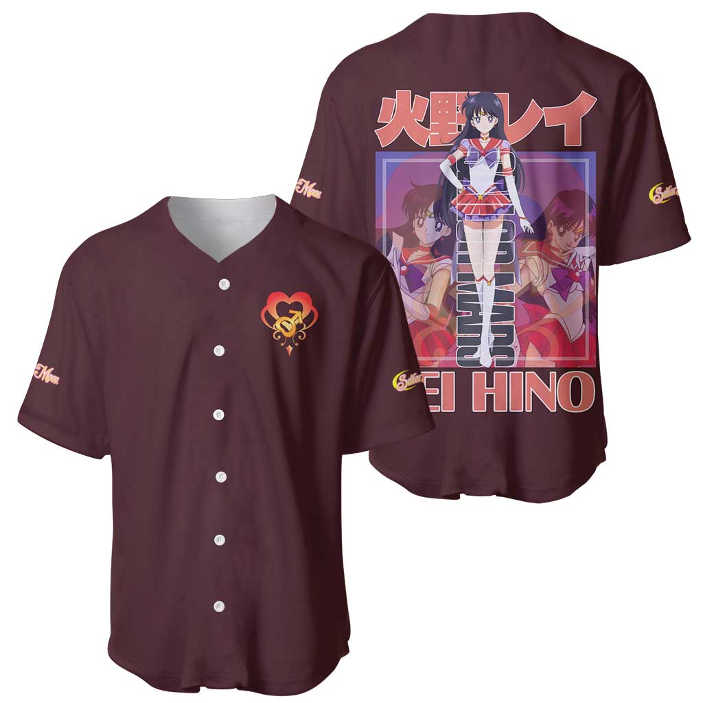 Mars Sailor Moon Anime Style Baseball Jersey Mars Sailor Moon Anime Style Baseball Jersey