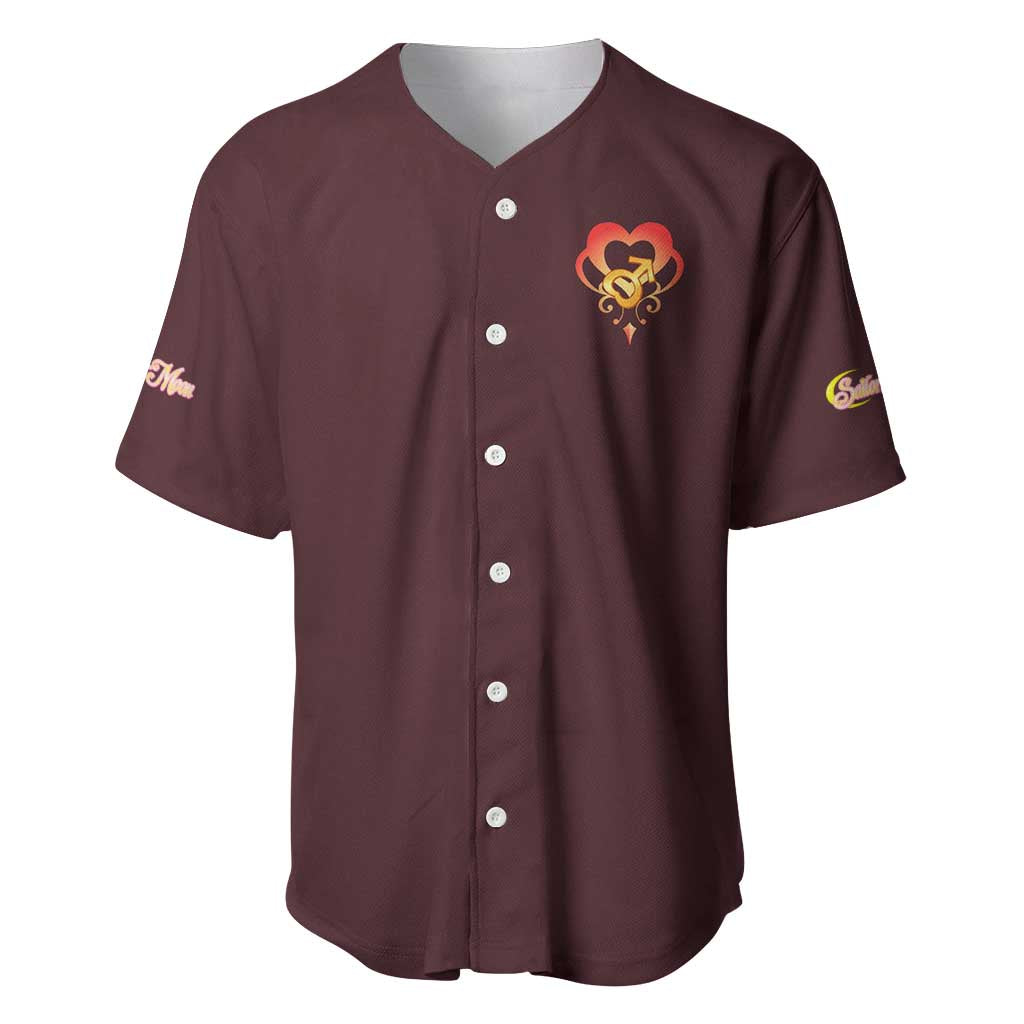 Mars Sailor Moon Anime Style Baseball Jersey Mars Sailor Moon Anime Style Baseball Jersey
