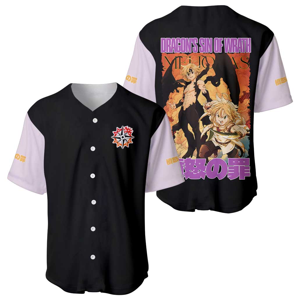 Meliodas Seven Deadly Anime Style Baseball Jersey Meliodas Seven Deadly Anime Style Baseball Jersey