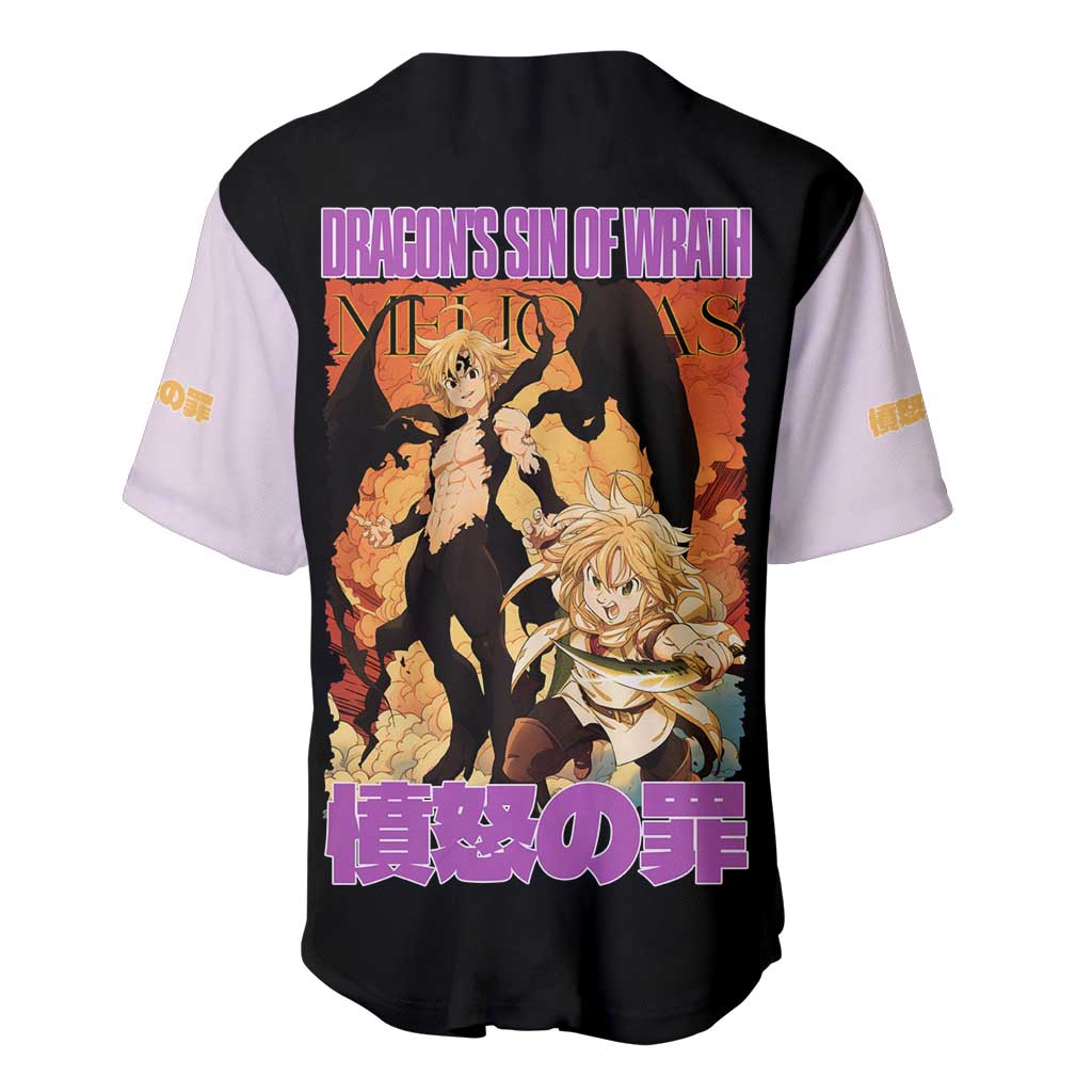 Meliodas Seven Deadly Anime Style Baseball Jersey Meliodas Seven Deadly Anime Style Baseball Jersey