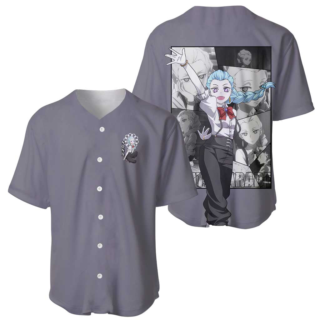 Nona Death Parade Anime Style Baseball Jersey Nona Death Parade Anime Style Baseball Jersey