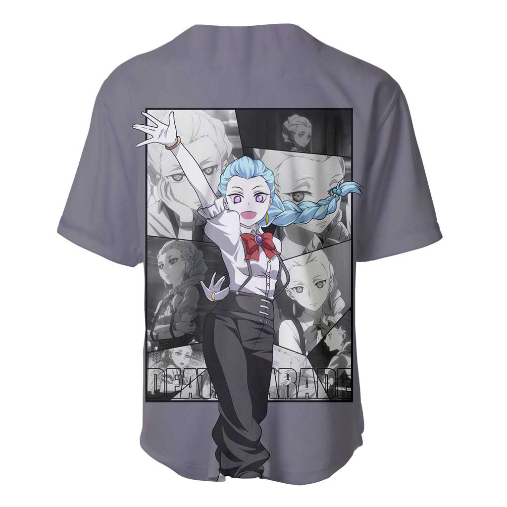 Nona Death Parade Anime Style Baseball Jersey Nona Death Parade Anime Style Baseball Jersey