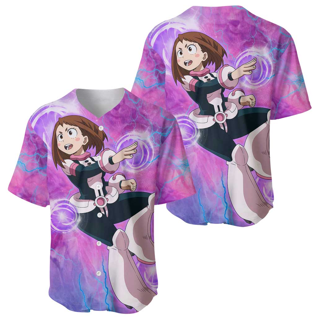 Ochako My Hero Trippy Tie Baseball Jersey Ochako My Hero Trippy Tie Baseball Jersey