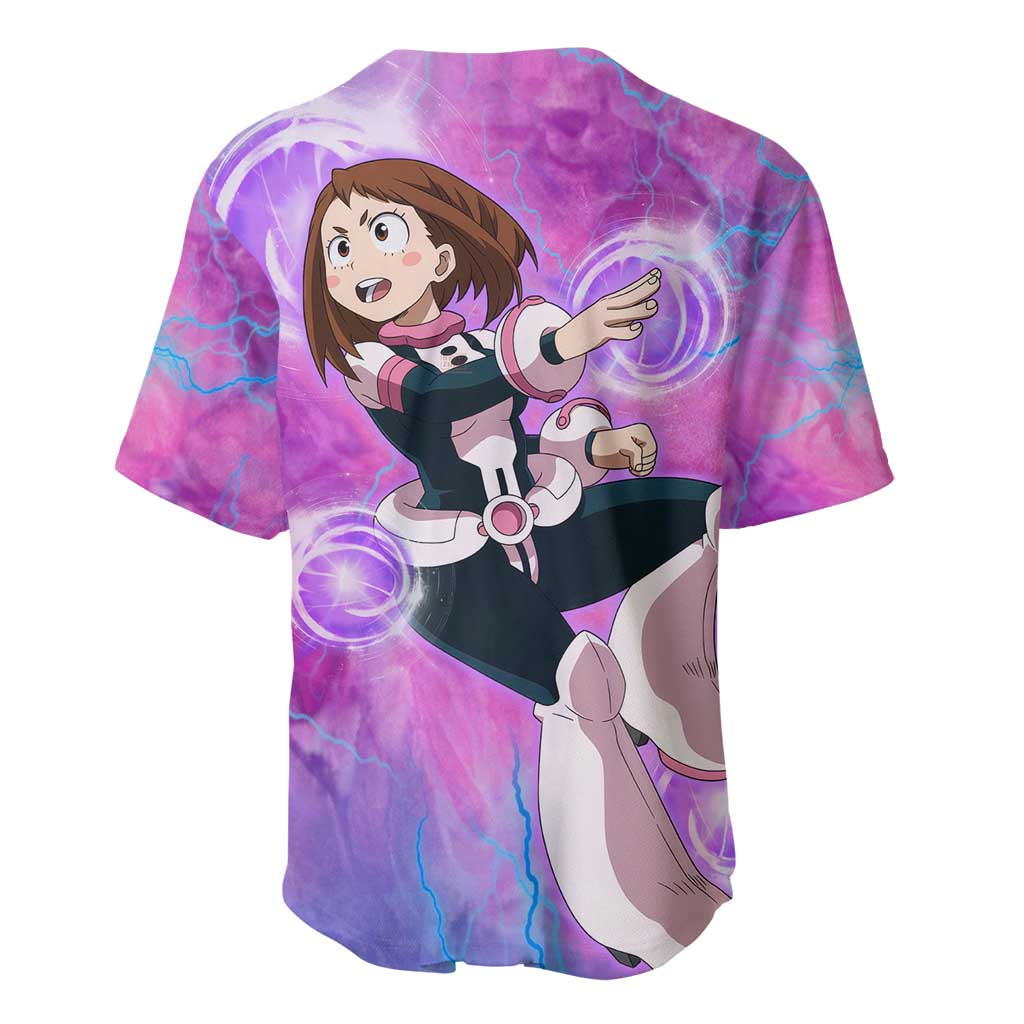 Ochako My Hero Trippy Tie Baseball Jersey Ochako My Hero Trippy Tie Baseball Jersey