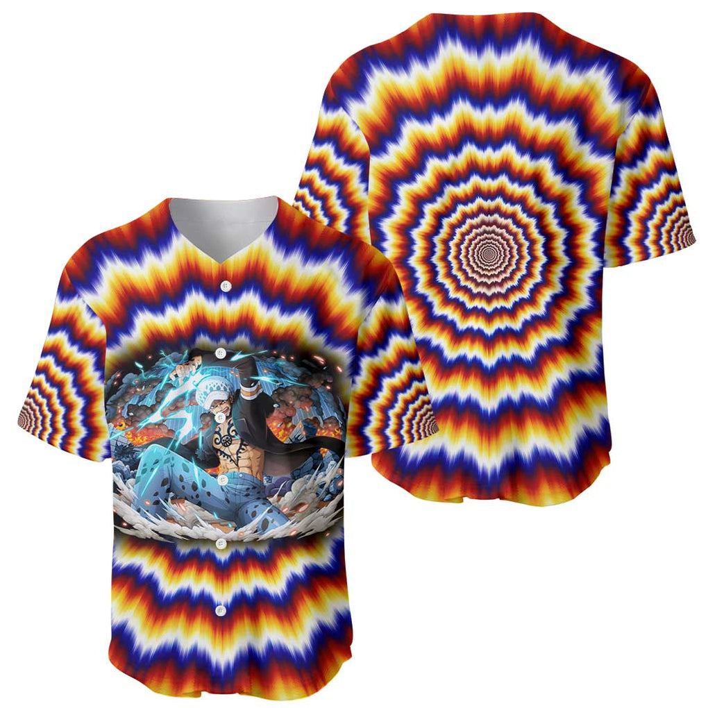 One Piece Fractal Explosion Baseball Jersey One Piece Fractal Explosion Baseball Jersey