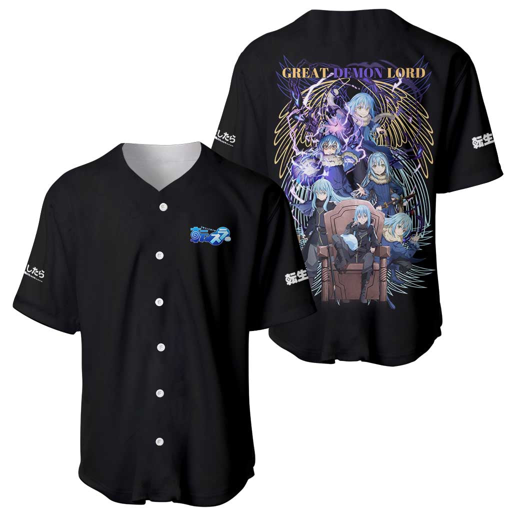 Rimuru Tempest I Anime Style Baseball Jersey_2 Rimuru Tempest I Anime Style Baseball Jersey_2