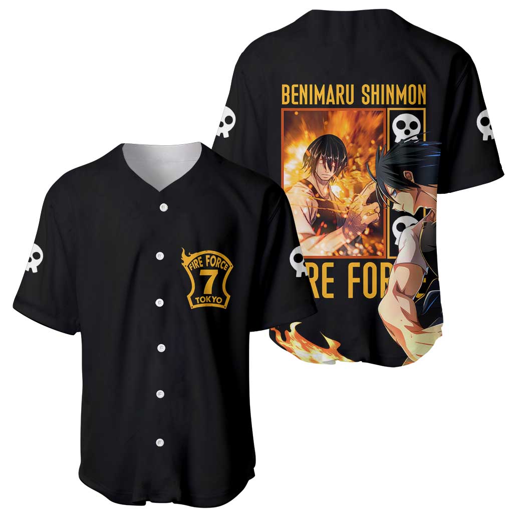 Shinmon Fire Force Anime Style Baseball Jersey Shinmon Fire Force Anime Style Baseball Jersey