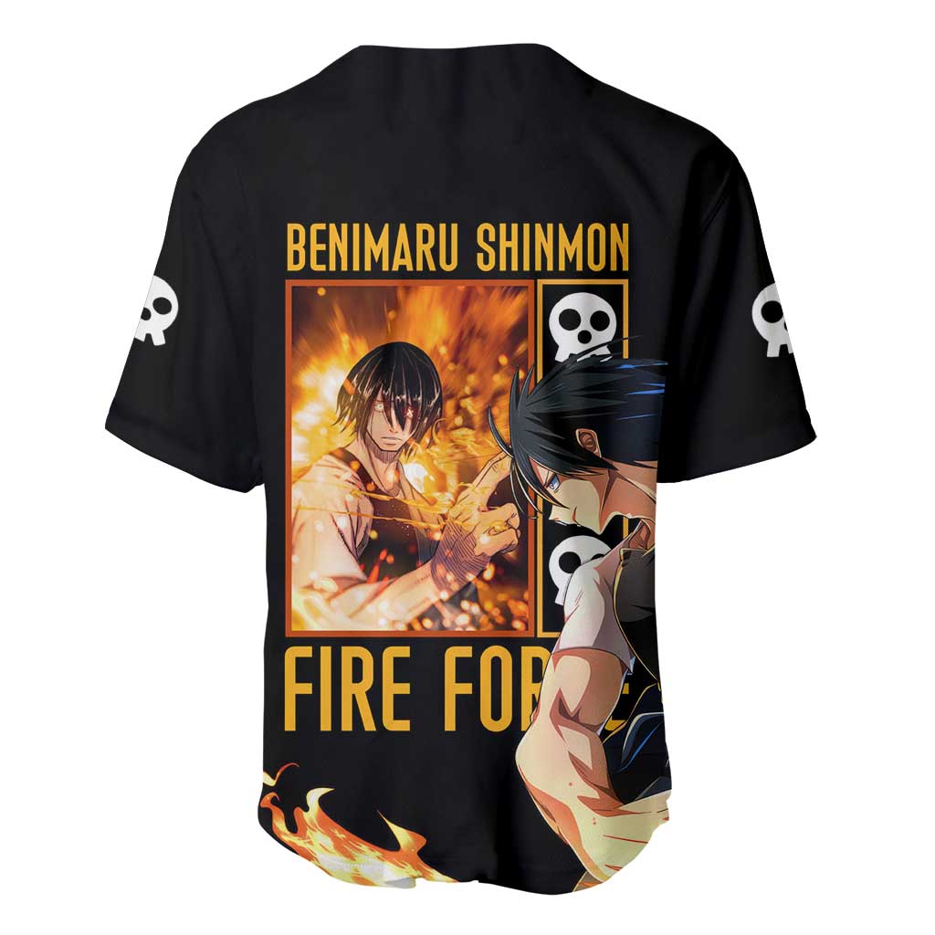 Shinmon Fire Force Anime Style Baseball Jersey Shinmon Fire Force Anime Style Baseball Jersey