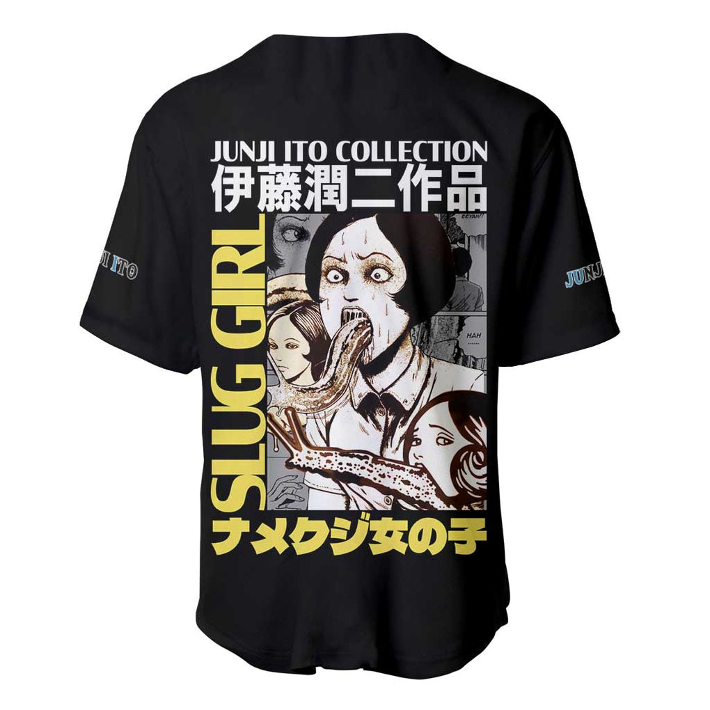 Slug Girl Junji Anime Style Baseball Jersey Slug Girl Junji Anime Style Baseball Jersey