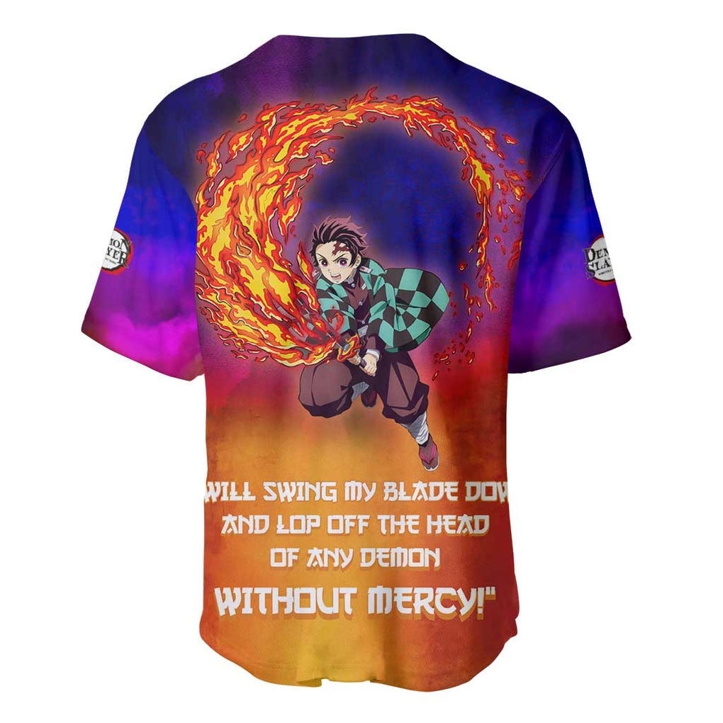 Tanjiro Demon Slayer Anime Style Baseball Jersey Tanjiro Demon Slayer Anime Style Baseball Jersey
