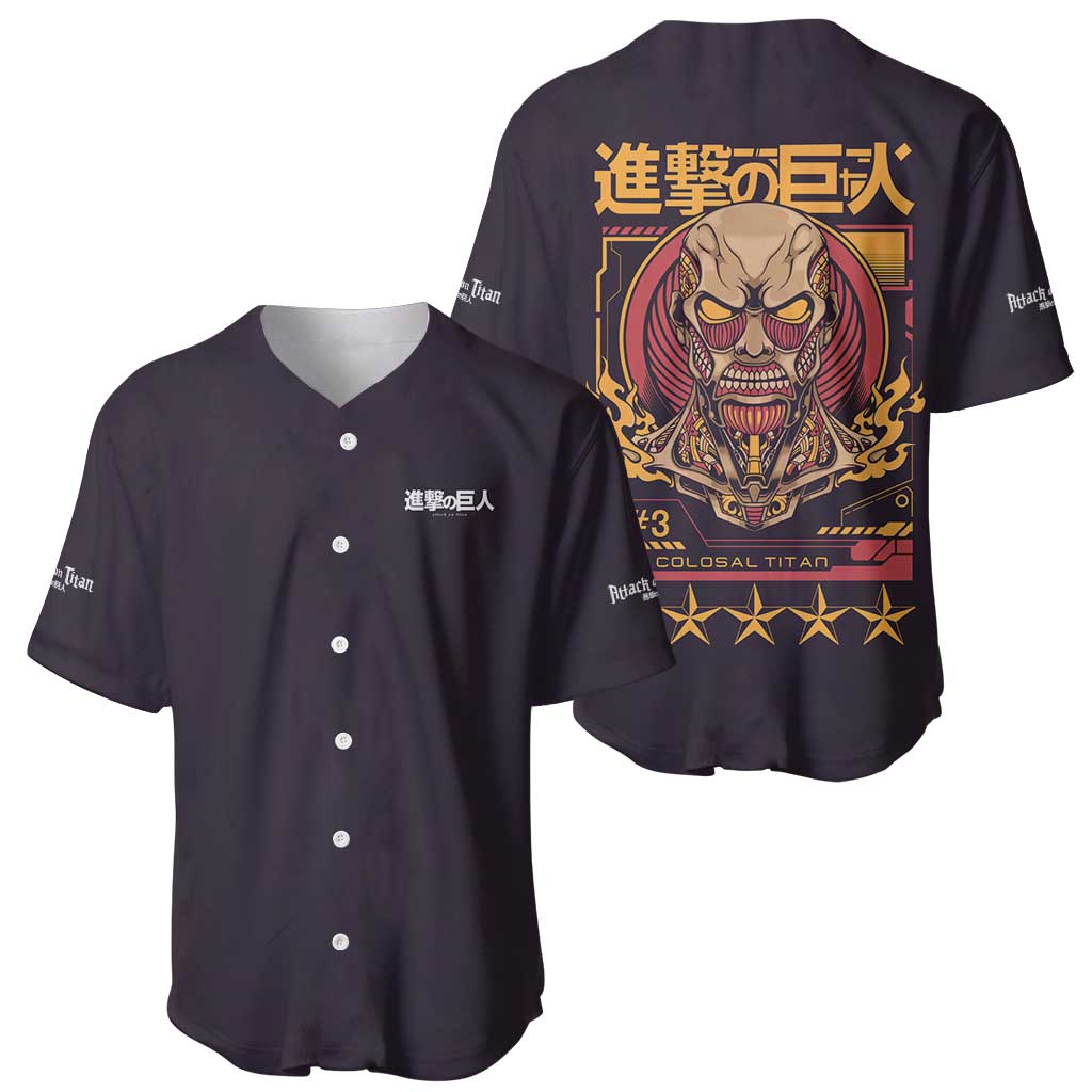 Titan Attack On Anime Style Baseball Jersey_1 Titan Attack On Anime Style Baseball Jersey_1