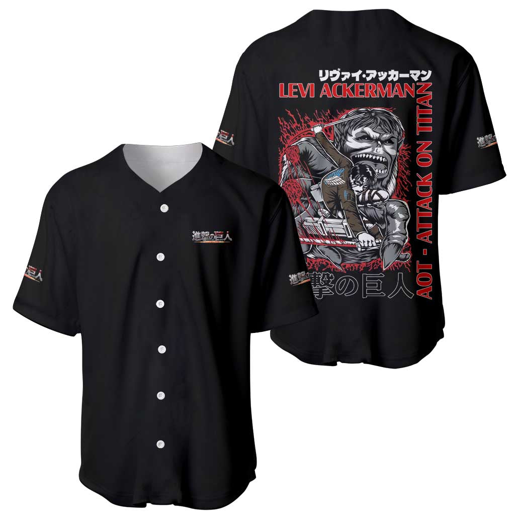 Titan Attack On Anime Style Baseball Jersey_2 Titan Attack On Anime Style Baseball Jersey_2
