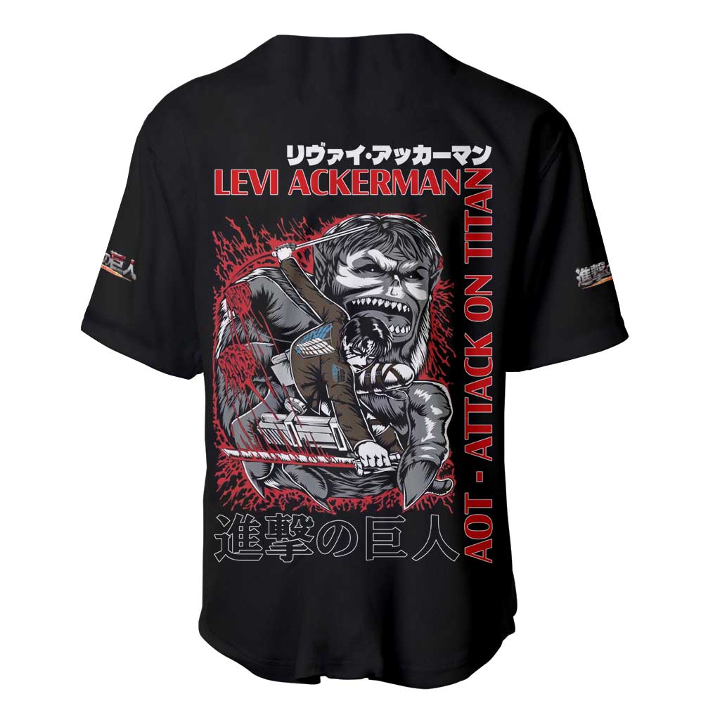 Titan Attack On Anime Style Baseball Jersey_2 Titan Attack On Anime Style Baseball Jersey_2