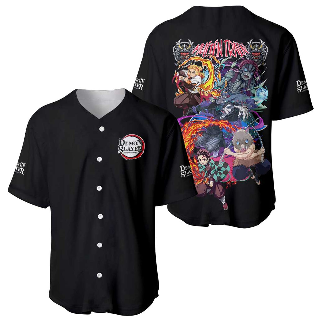 Train Demon Slayer Anime Style Baseball Jersey Train Demon Slayer Anime Style Baseball Jersey