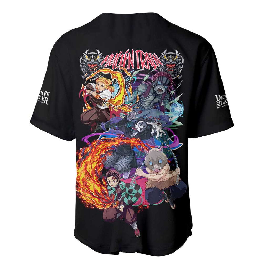 Train Demon Slayer Anime Style Baseball Jersey Train Demon Slayer Anime Style Baseball Jersey