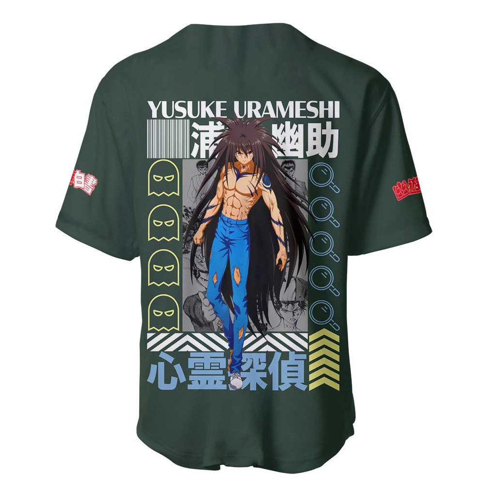 Urameshi Yuyu Hakusho Anime Style Baseball Jersey Urameshi Yuyu Hakusho Anime Style Baseball Jersey