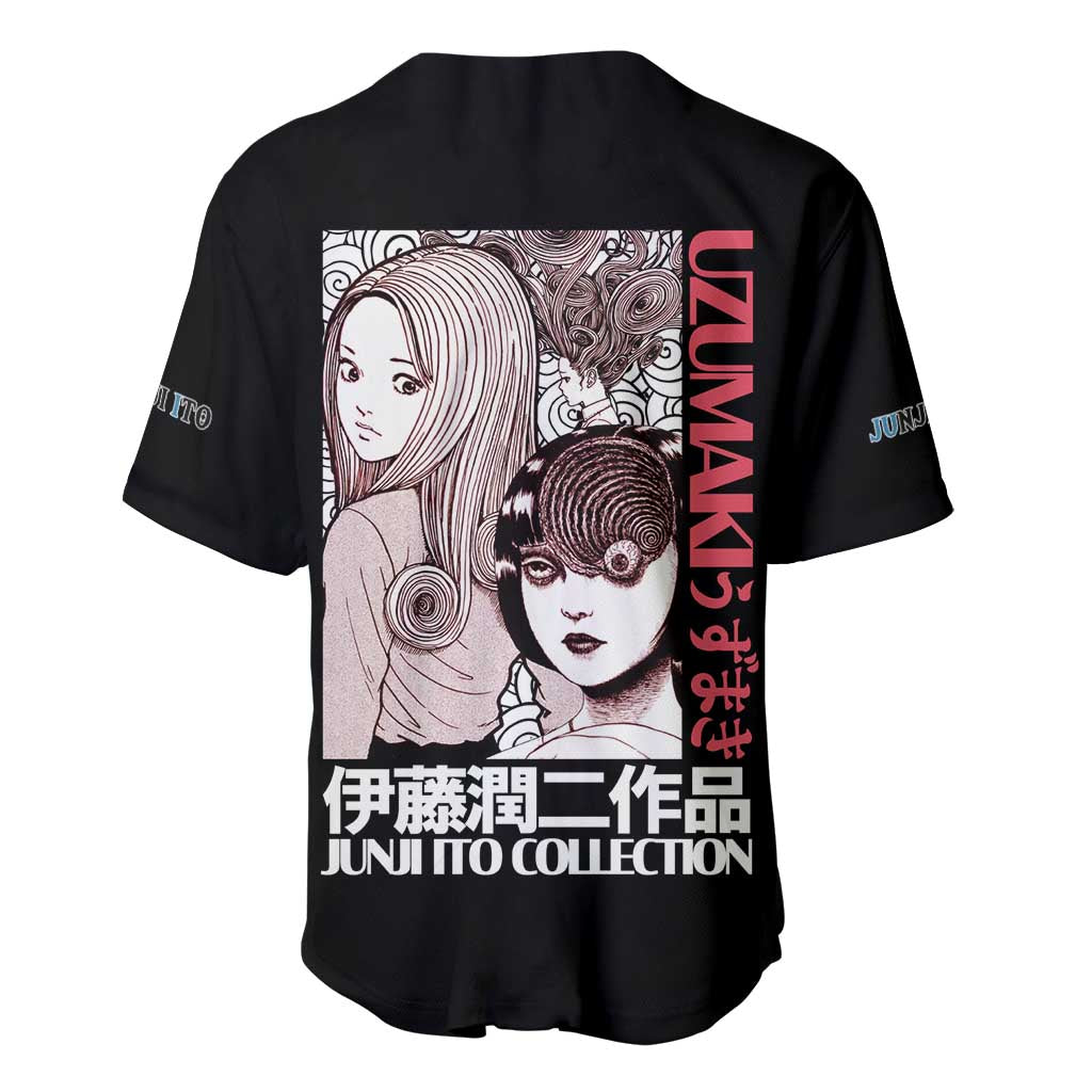Uzumaki Junji Ito Anime Style Baseball Jersey Uzumaki Junji Ito Anime Style Baseball Jersey
