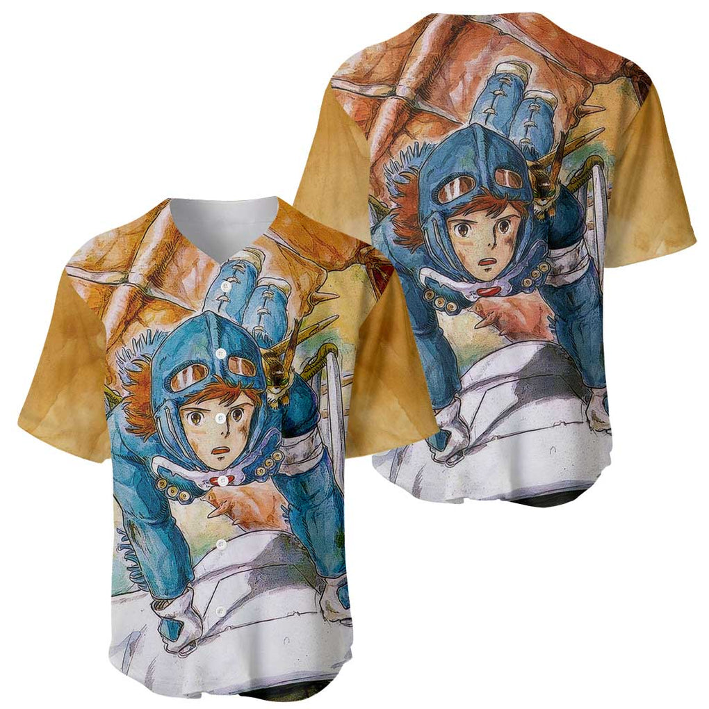 Wind Studio Ghibli Trippy Trippy Baseball Jersey Wind Studio Ghibli Trippy Trippy Baseball Jersey