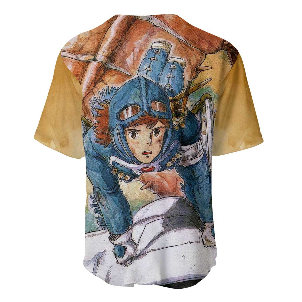Wind Studio Ghibli Trippy Trippy Baseball Jersey Wind Studio Ghibli Trippy Trippy Baseball Jersey