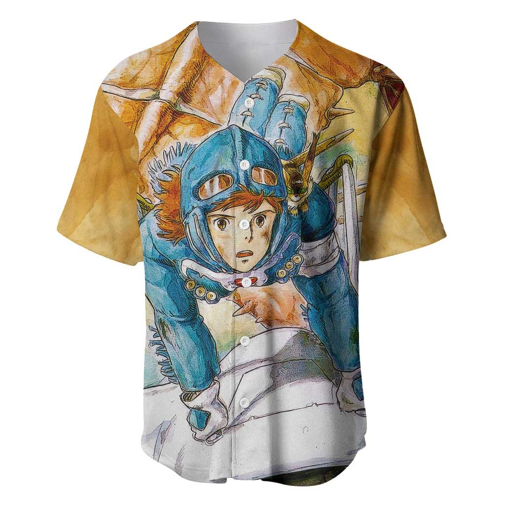 Wind Studio Ghibli Trippy Trippy Baseball Jersey Wind Studio Ghibli Trippy Trippy Baseball Jersey