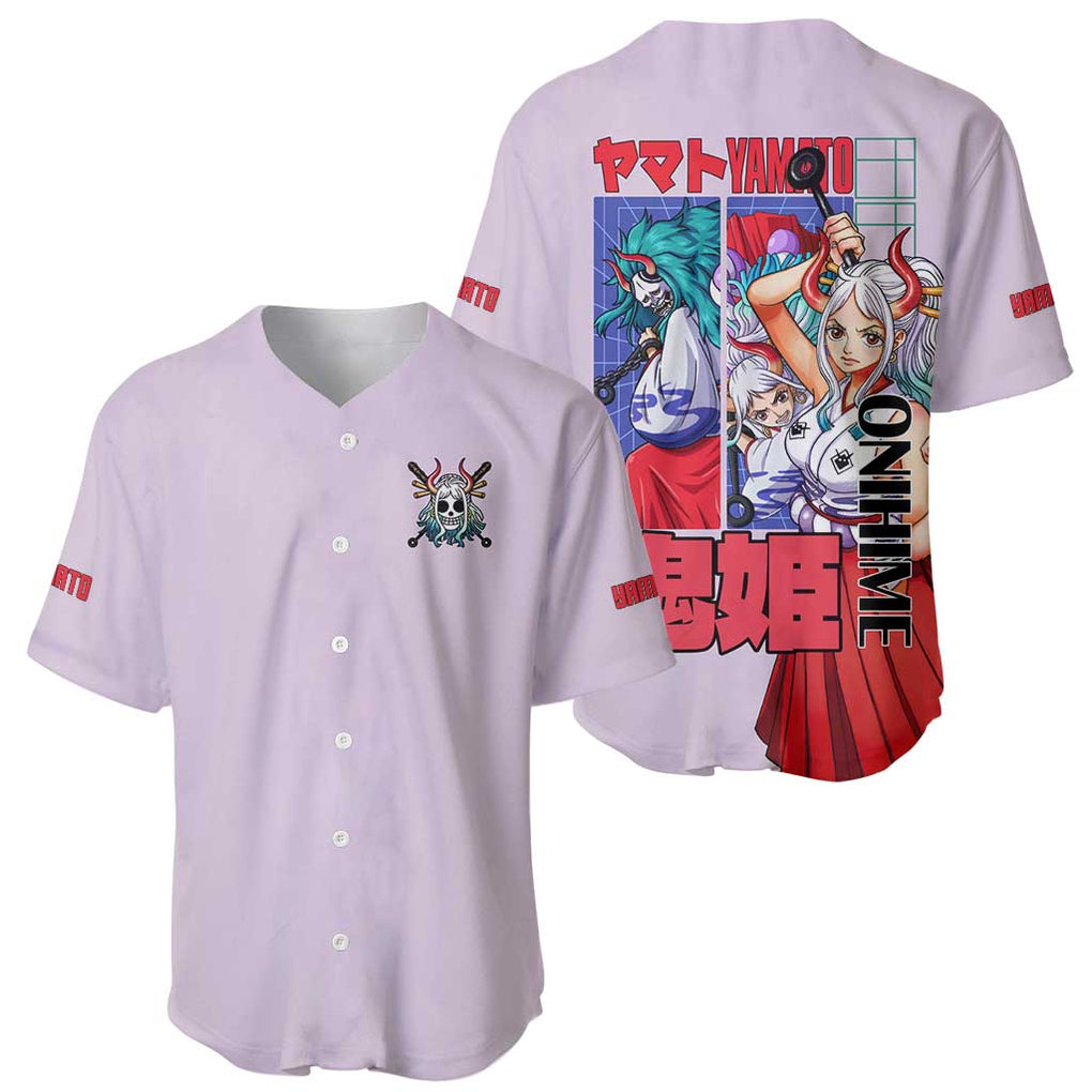 Yamato One Piece Anime Style Baseball Jersey Yamato One Piece Anime Style Baseball Jersey