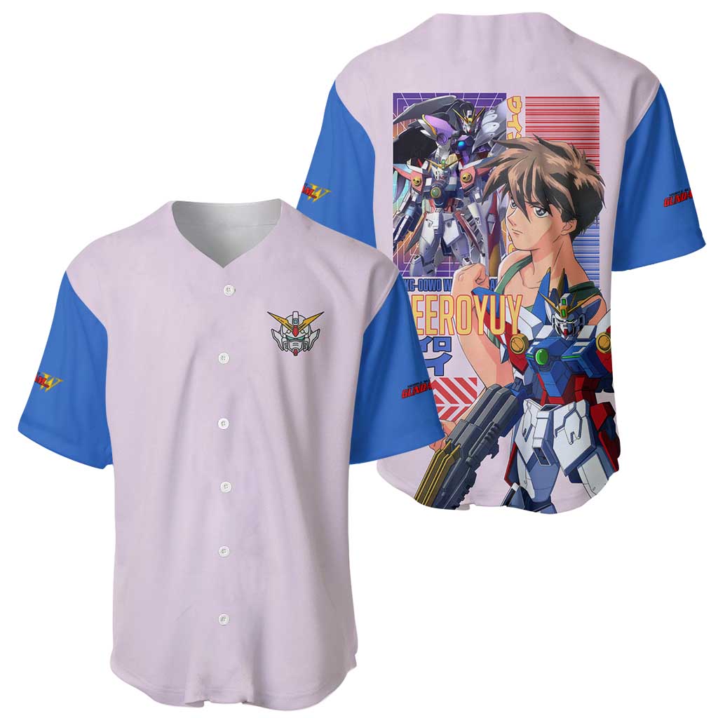 Zero Gundam Wing Anime Style Baseball Jersey Zero Gundam Wing Anime Style Baseball Jersey