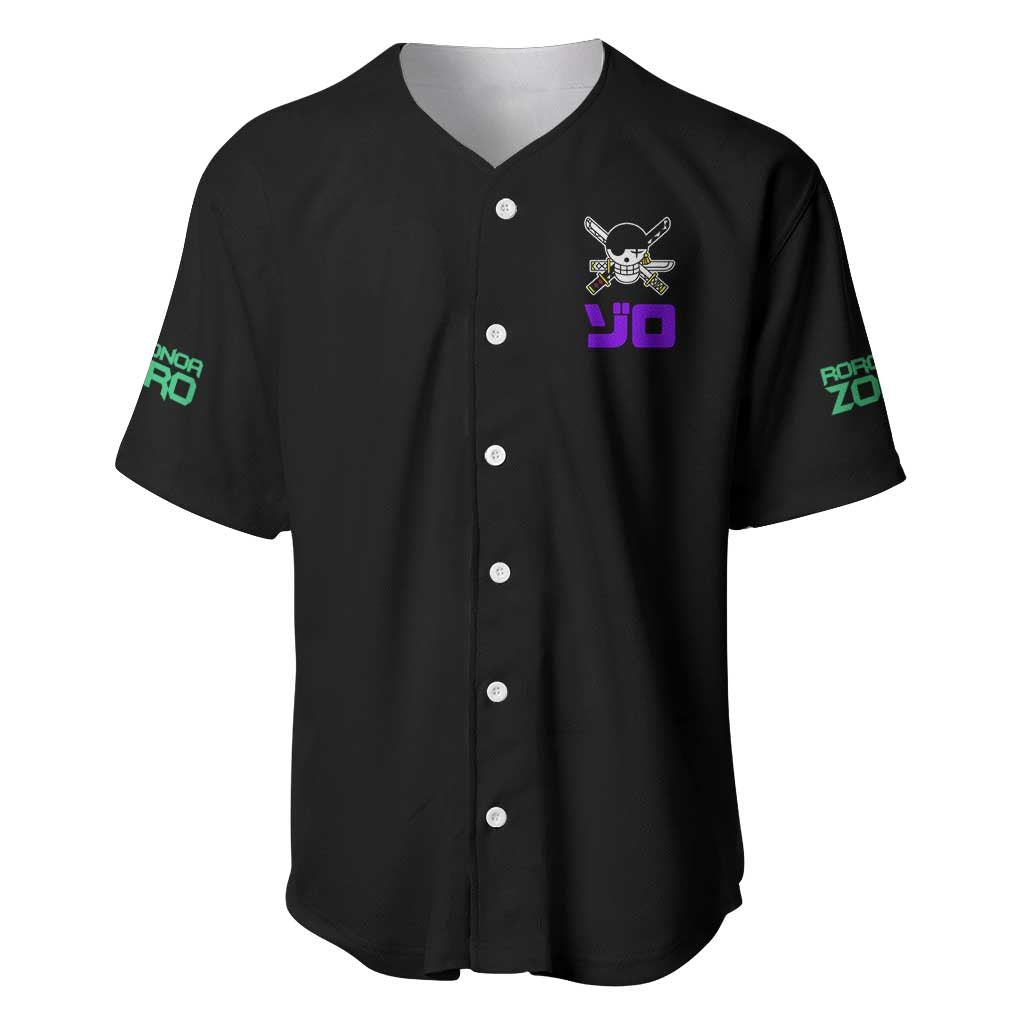 Zoro One Piece Anime Style Baseball Jersey_1 Zoro One Piece Anime Style Baseball Jersey_1
