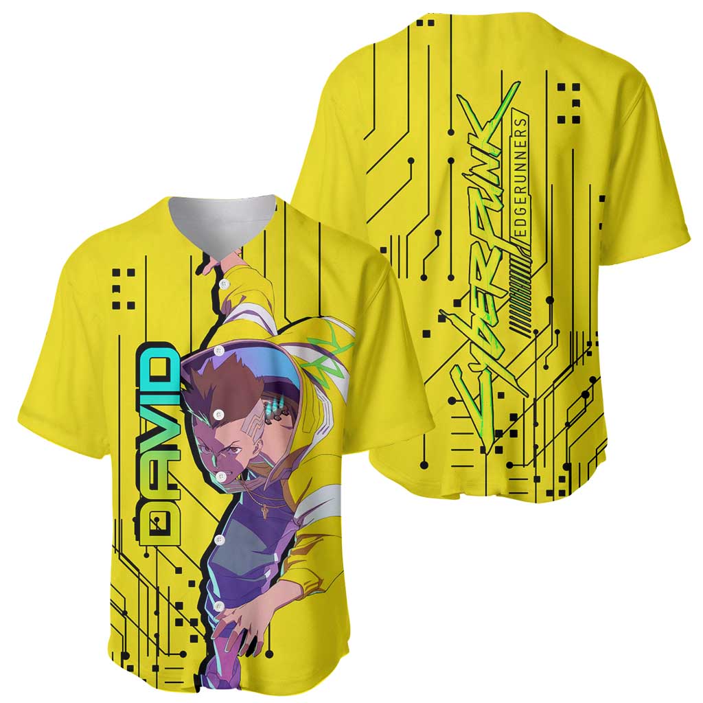 David Cyberpunk Edgerunners Baseball Jersey David Cyberpunk Edgerunners Baseball Jersey