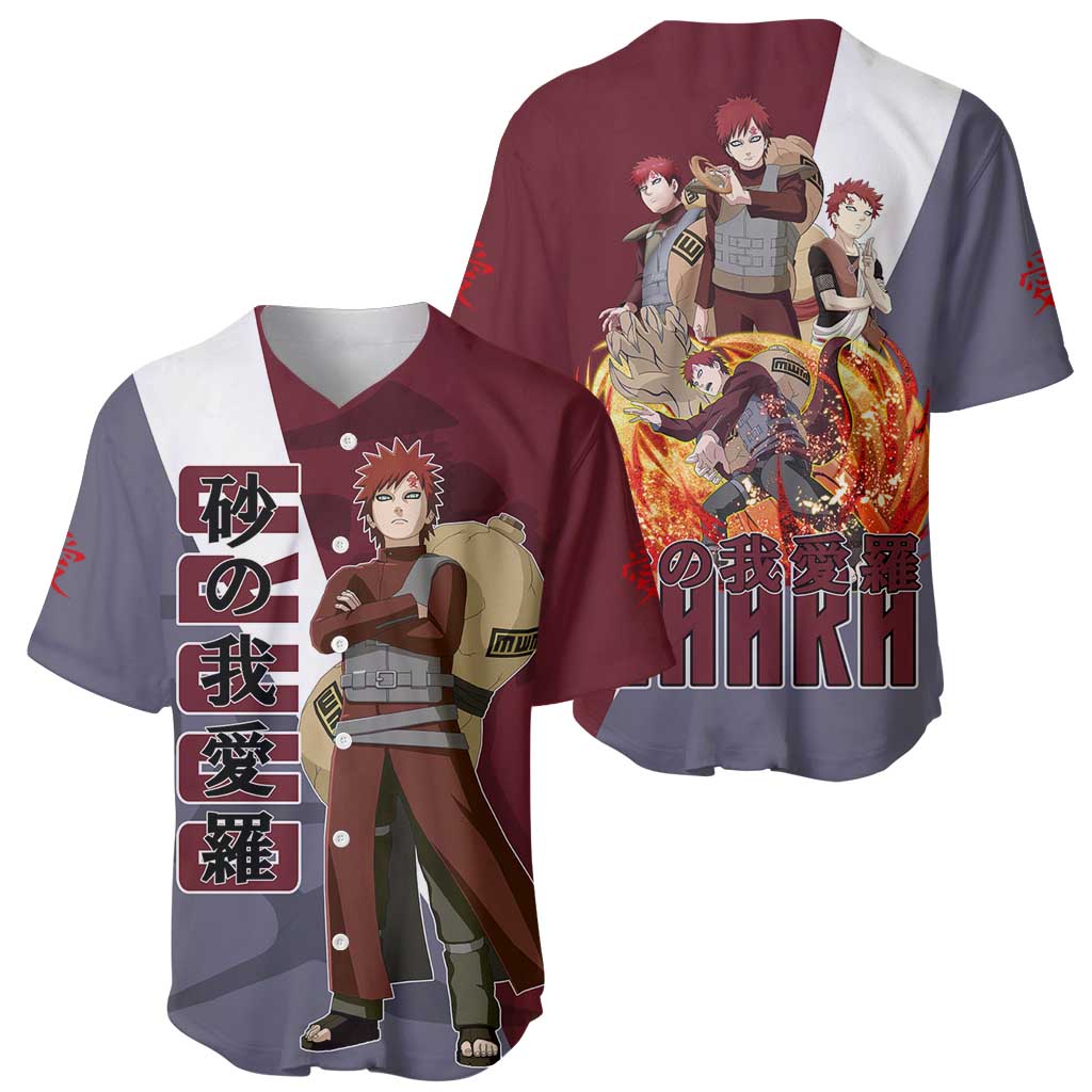 Gaara Naruto Baseball Jersey Gaara Naruto Baseball Jersey