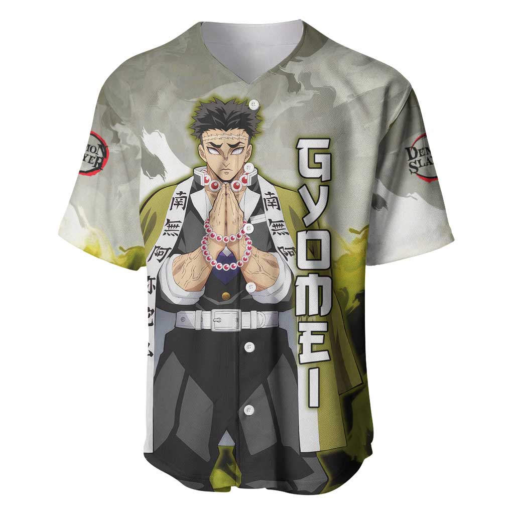 Gyomei Demon Slayer Baseball Jersey Gyomei Demon Slayer Baseball Jersey