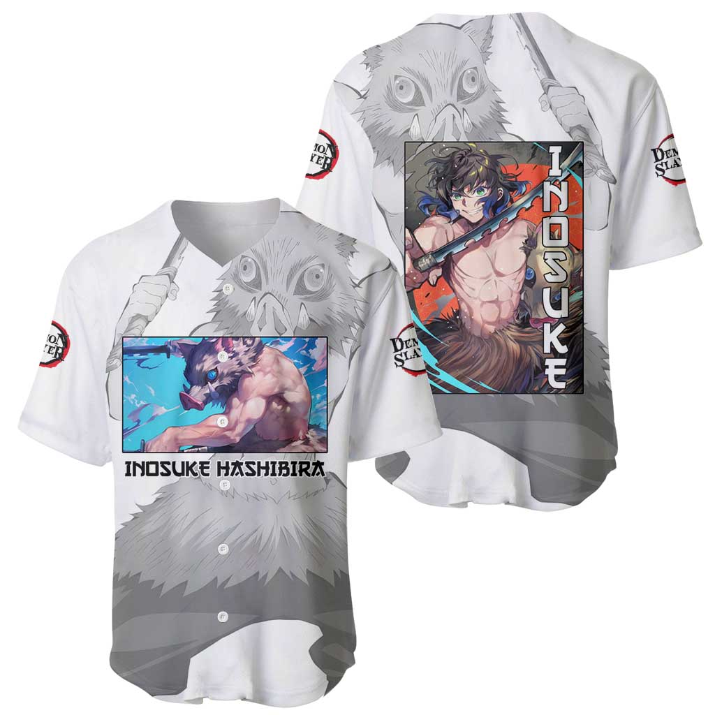 Hahibira Inosuke Demon Slayer Baseball Jersey Hahibira Inosuke Demon Slayer Baseball Jersey