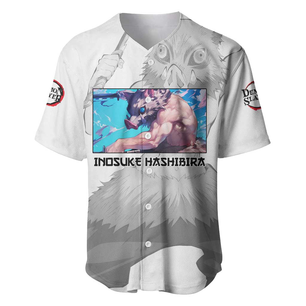 Hahibira Inosuke Demon Slayer Baseball Jersey Hahibira Inosuke Demon Slayer Baseball Jersey