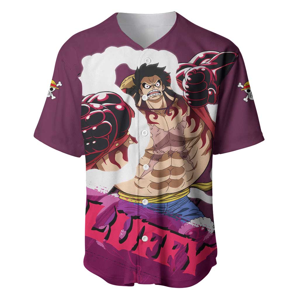 Luffy Gear 4 One Piece Baseball Jersey Luffy Gear 4 One Piece Baseball Jersey