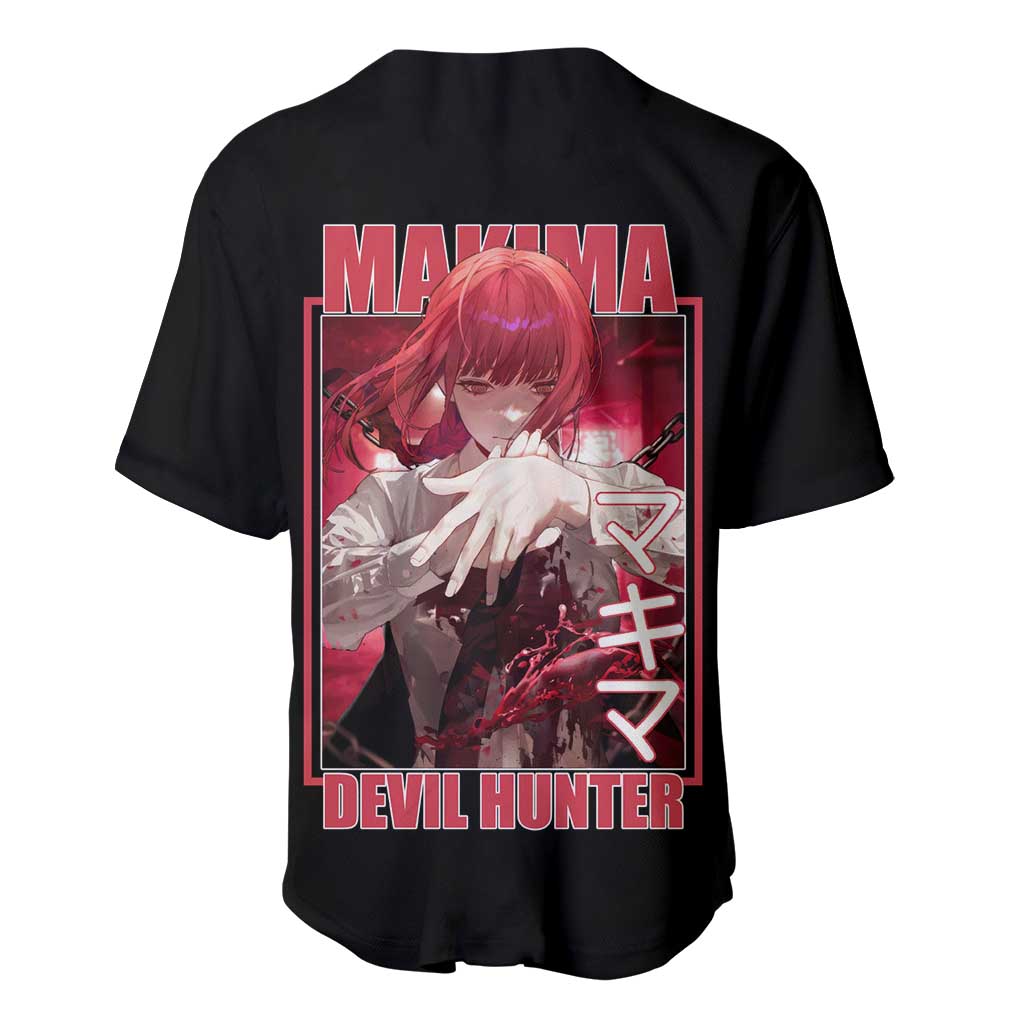 Makima Chainsaw Man Baseball Jersey Makima Chainsaw Man Baseball Jersey