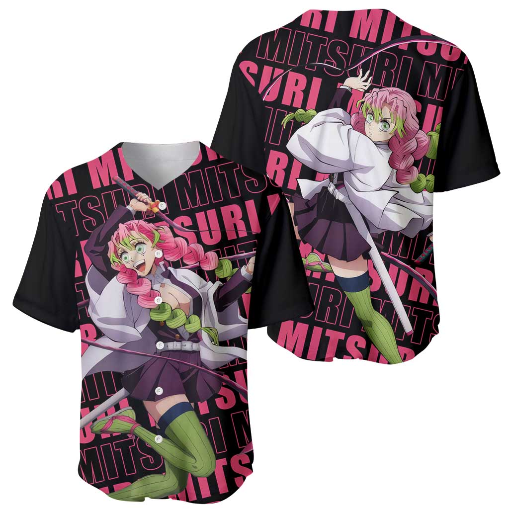 Mitsuri Kanroji Demon Slayer Baseball Jersey_1 Mitsuri Kanroji Demon Slayer Baseball Jersey_1