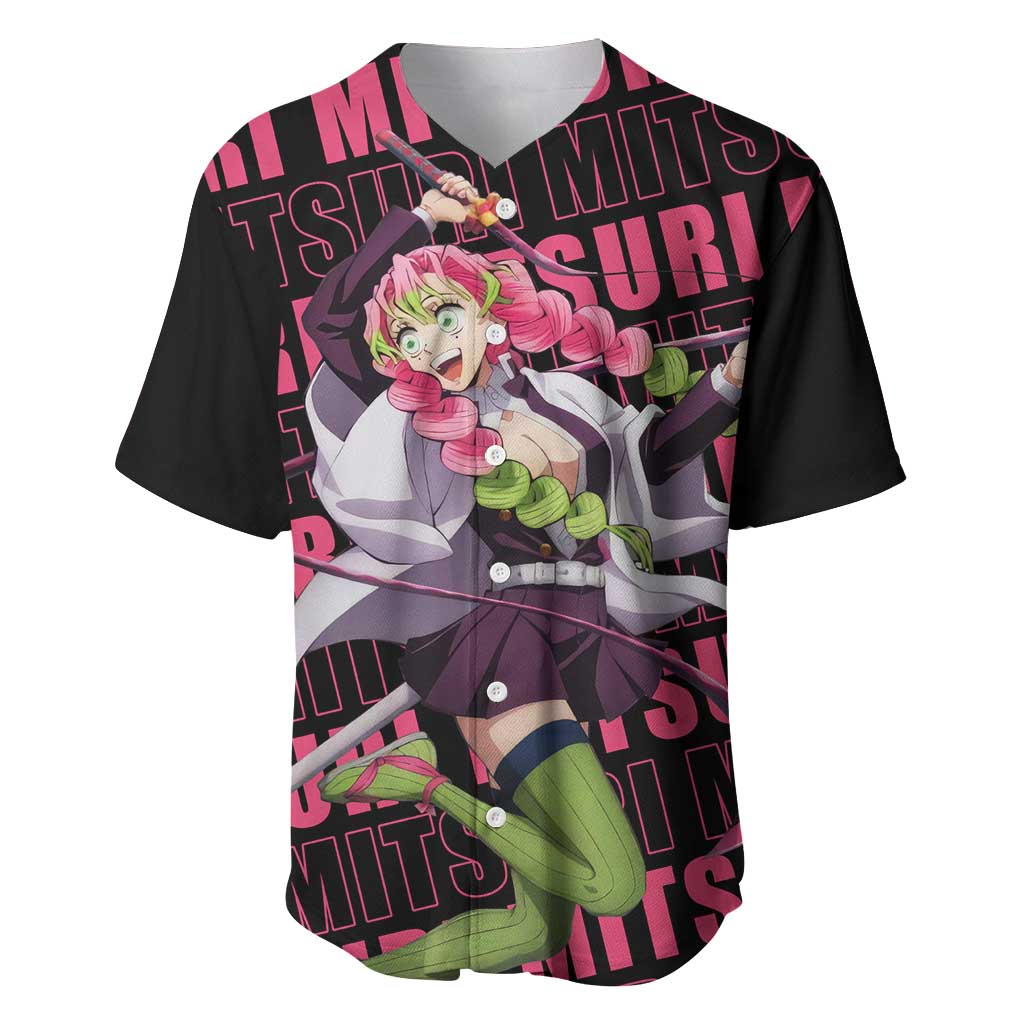 Mitsuri Kanroji Demon Slayer Baseball Jersey_1 Mitsuri Kanroji Demon Slayer Baseball Jersey_1