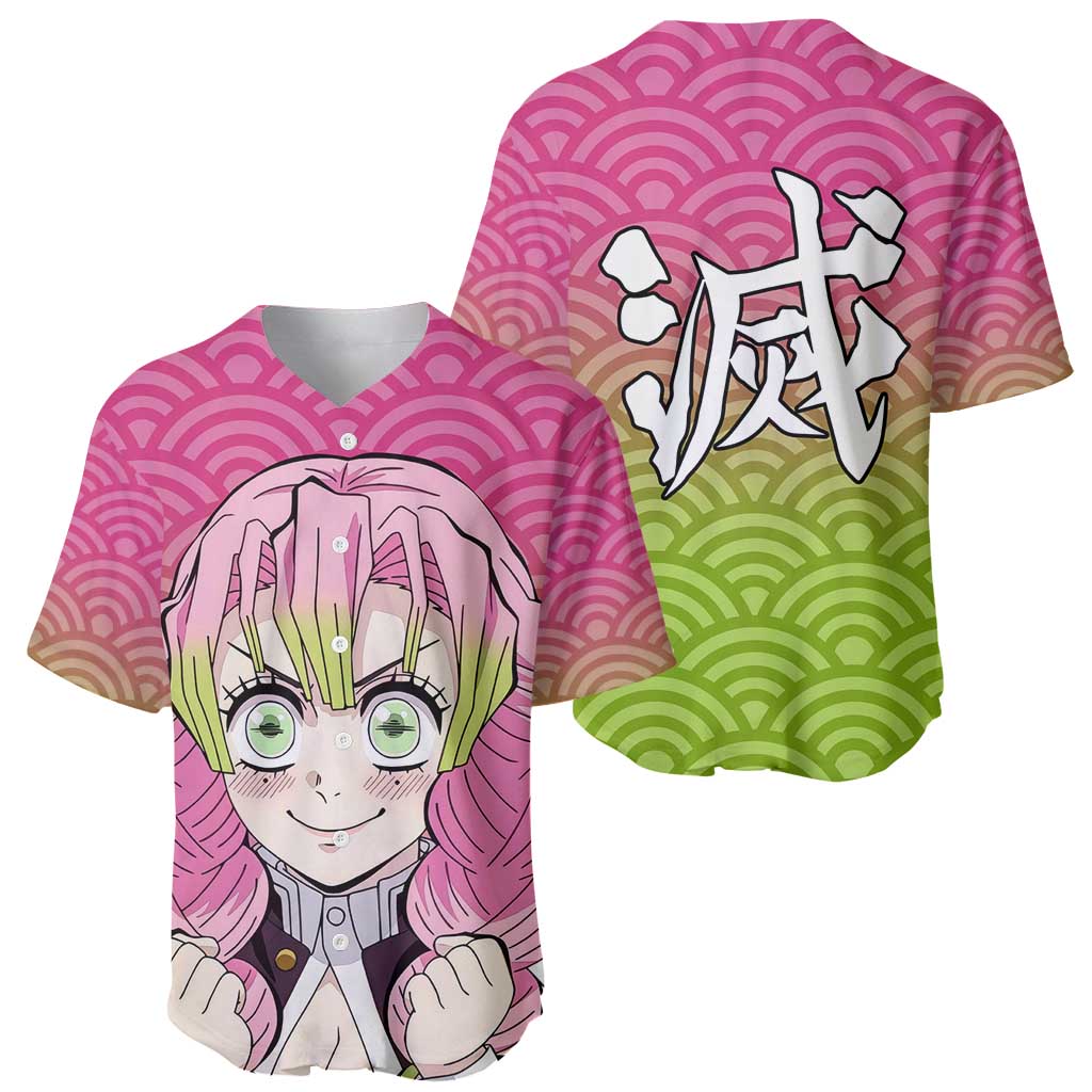 Mitsuri Kanroji Demon Slayer Baseball Jersey_3 Mitsuri Kanroji Demon Slayer Baseball Jersey_3