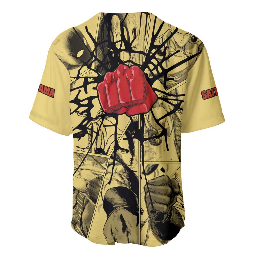 Saitama One Punch Man Baseball Jersey_1 Saitama One Punch Man Baseball Jersey_1