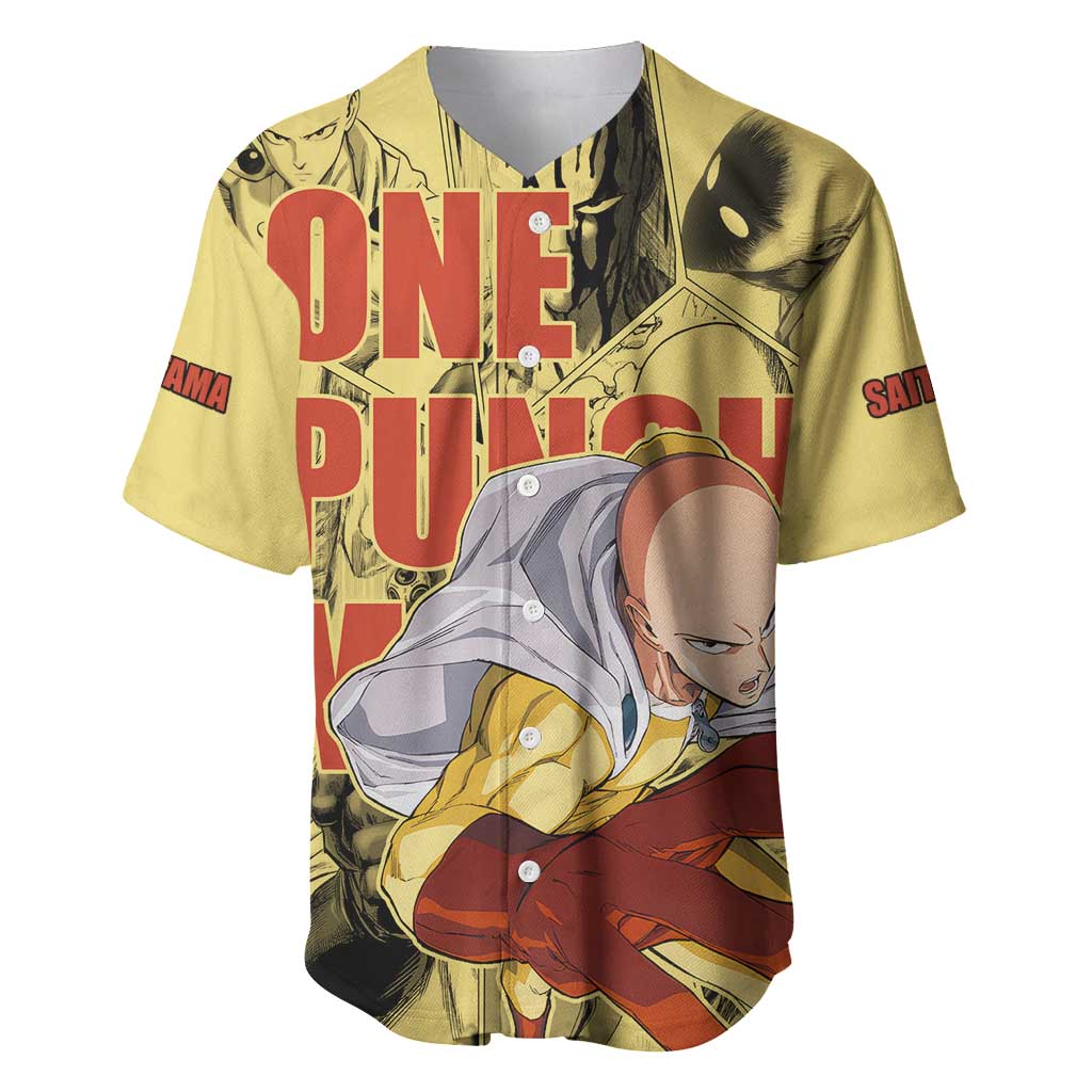 Saitama One Punch Man Baseball Jersey_1 Saitama One Punch Man Baseball Jersey_1